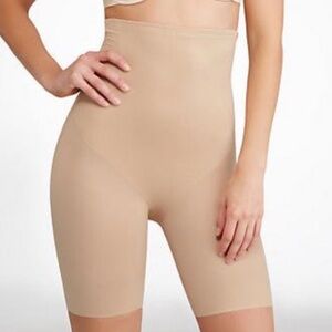 TC Total Control Style 4099 Shape Away High Waist Thigh Slimmer Black Sz MEDIUM